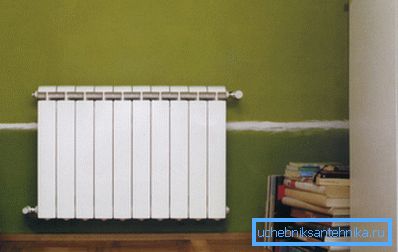 Aluminium radiator.