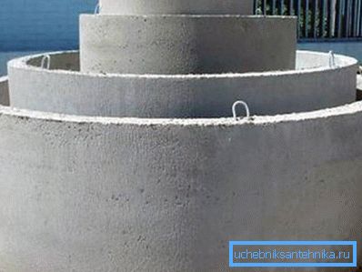 Betongringar av olika diameter
