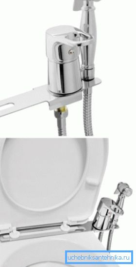 Bidékonsol med mixer kan installeras på toaletten