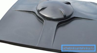 Svart platt plasttank