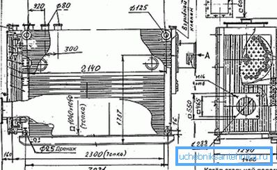 Scheme of solid fuel boiler
