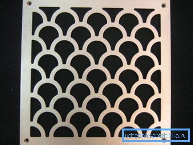 Dekorativt gipsventilationsgaller 125 till 125