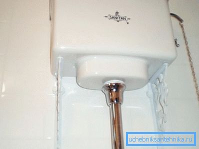 Ett speciellt spolrör behövs för en cistern.
