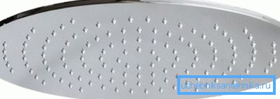 Ovalformat duschhuvud