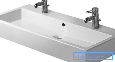 Vero dubbelt handfat från det tyska företaget Duravit.