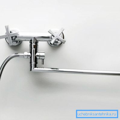 Tvåventilblandare med lång utlopp 50 cm Tvåventilblandare med lång utlopp 50 cm