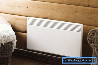 Elektrokonvektorer (i bilden) är kompakta och ganska effektiva