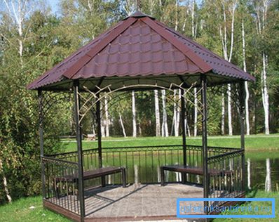Estetisk sommar lusthus på dacha Estetisk sommar lusthus på dacha