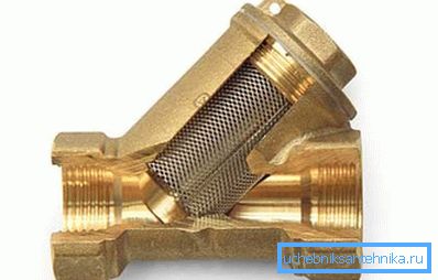 Grovt filter i sektionen