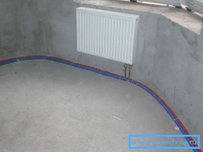 Foto horisontell ledningsledningens värmesystem