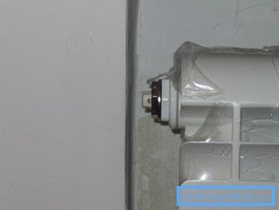 Bilder på den installerade ventilen