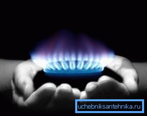 Gas används oftast för uppvärmning.