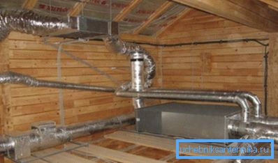 Värmare i stugans ventilationssystem.