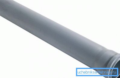 Avloppsrör 40 PP med klocka: diameter 40 mm, längd 500 mm