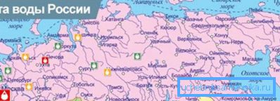 Karta över kranvatten i Ryska federationen. Karta över kranvatten i Ryska federationen.