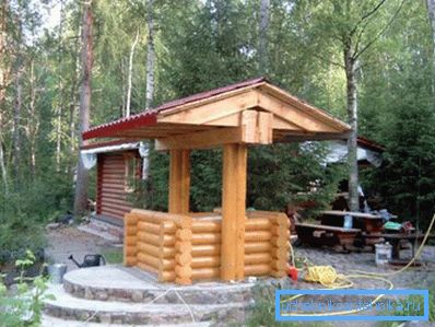 Tja från ett träd för ett vattenförsörjningssystem.