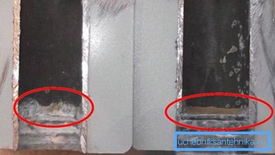 Korrosion av aluminium radiator under påverkan av alkali