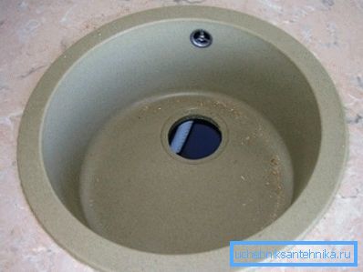 Rund och exakt lutningssänk till kök 40 cm i diameter