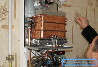 Installation av gasskolonnen