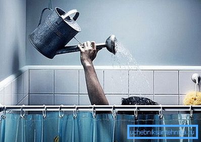 På bilden - extrem dusch