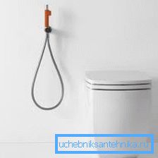 2920 På bilden: en hygienisk dusch med inbyggd mixer - ett levande exempel på elegant minimalism i badrummet