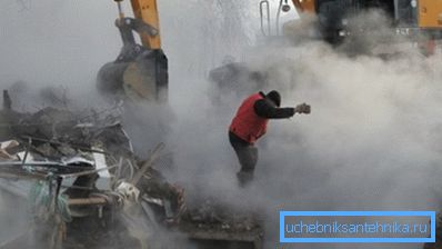 På bilden - en av anledningarna till tomgångsuppvärmning
