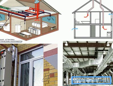 På bilden - typer av ventilationssystem för produktion, lägenheter och hus