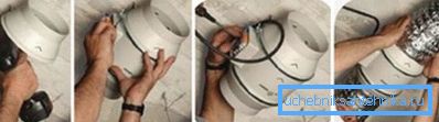 I fotoinstallationen av kanalfläkten