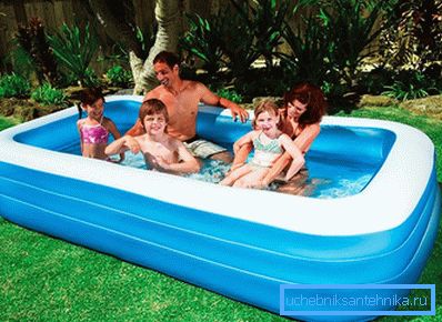 Uppblåsbara poolen