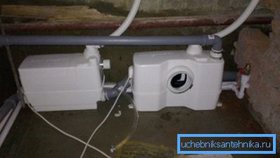 Pumpen kommer att tillåta att installera VVS-armaturer i källaren av byggnaden.