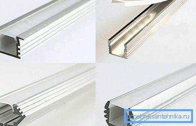 Flera profilvariationer för LED-remsor. Flera profilvariationer för LED-remsor.