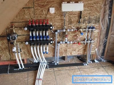 Ett av elementen i det radiella värmesystemet med tvångsflöde är en pump Ett av elementen i det radiella värmesystemet med tvångsflöde är en pump