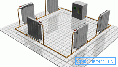 Monotube installation av ett lanthus värmesystem