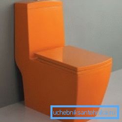 En orange orange toaletten ser bra ut och kan installeras mot en vägg. En orange orange toaletten ser bra ut och kan installeras mot en vägg.