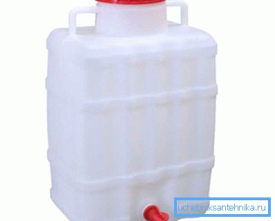 Plastbehållare - tvättställ med kran