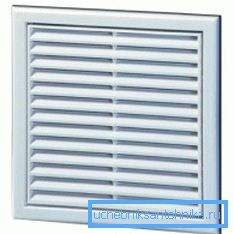 Plast enstegs ventilationsgaller 150x150 mm