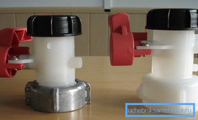 Plastventiler för eurokub med metall och polymeradapter Plastventiler för eurokub med metall och polymeradapter