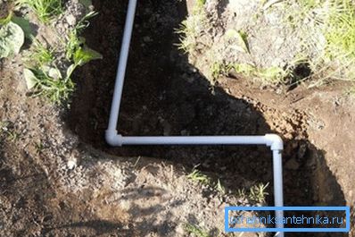 Plastledning i gräv Plastledning i gräv