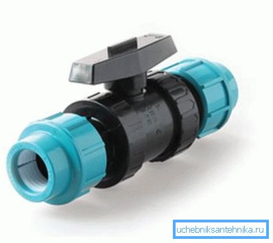 Polyeten kullventil 25-25 mm
