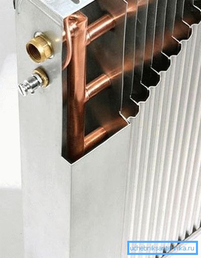 Ett exempel på en kombination av koppar och aluminium Ett exempel på en kombination av koppar och aluminium