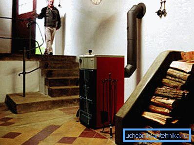 Ett exempel på en enhet som är installerad inuti huset