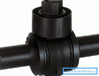 Svetsad polyetylenventil