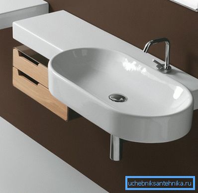 Den enklaste produkten av hängande typen har en enkel design och ibland liknar en vanlig handfat. Den enklaste produkten av hängande typen har en enkel design och ibland liknar en vanlig handfat.