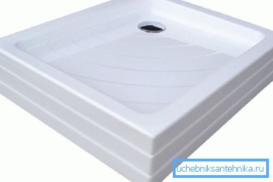Rektangulärt duschbricka