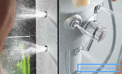 Arbeta hydromassage-munstycken.