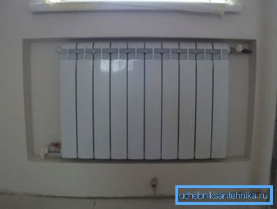 Aluminium radiator.
