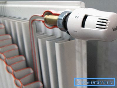 Radiatorbatteriet är slutpunkten för transport av värme.