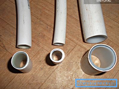 Olika diametrar av metallrör Olika diametrar av metallrör