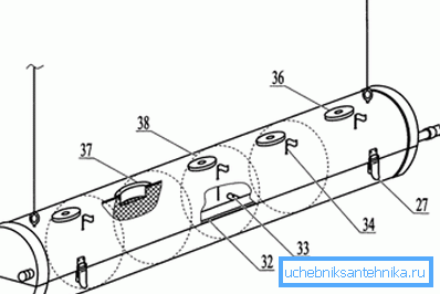 Diagram över hydroponisk installation av röret.