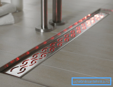 Grate med LED-ljus.